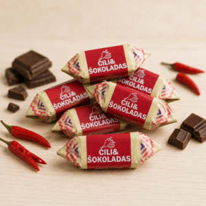 Saldainiai "Karvutė - Čili šokoladas"